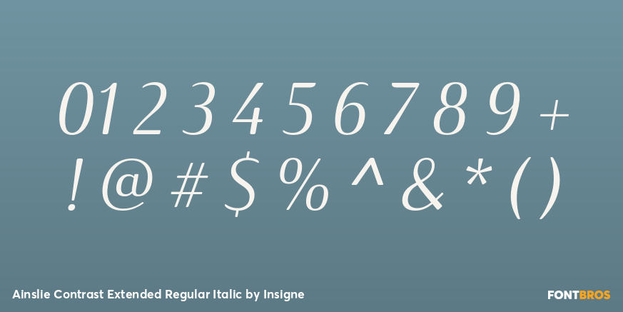 Ainslie Contrast Extended Regular Italic Font Poster #4