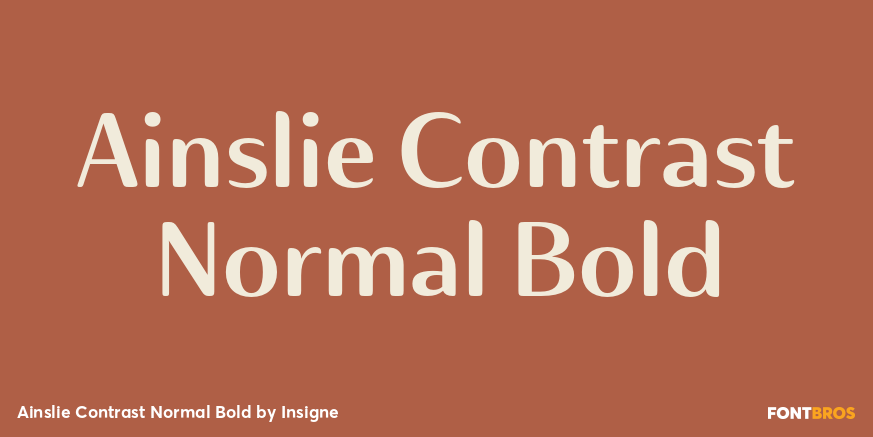 Ainslie Contrast Normal Bold Font Poster #1
