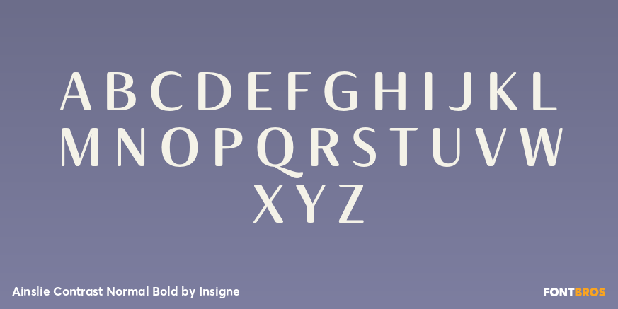 Ainslie Contrast Normal Bold Font Poster #2