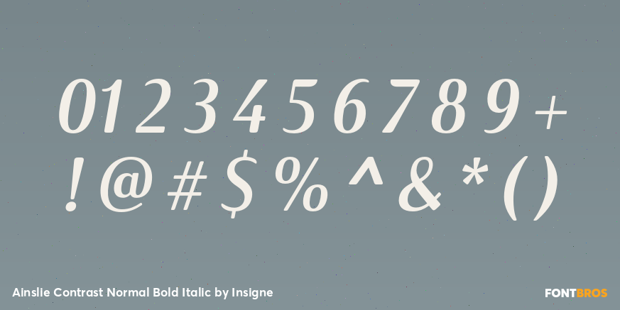 Ainslie Contrast Normal Bold Italic Font Poster #1
