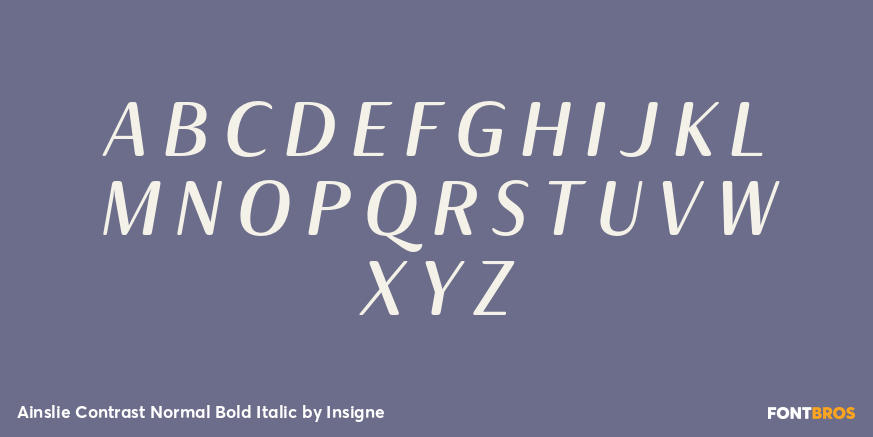 Ainslie Contrast Normal Bold Italic Font Poster #2