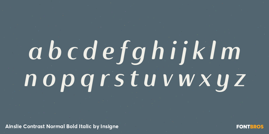 Ainslie Contrast Normal Bold Italic Font Poster #3