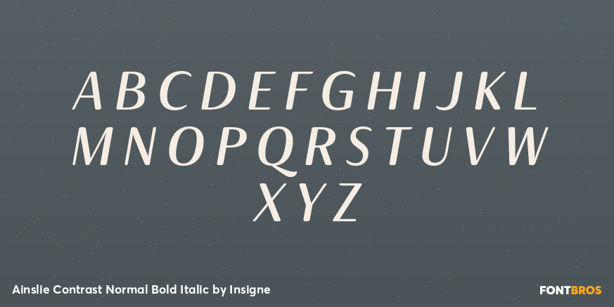 Ainslie Contrast Normal Bold Italic Font Poster #1