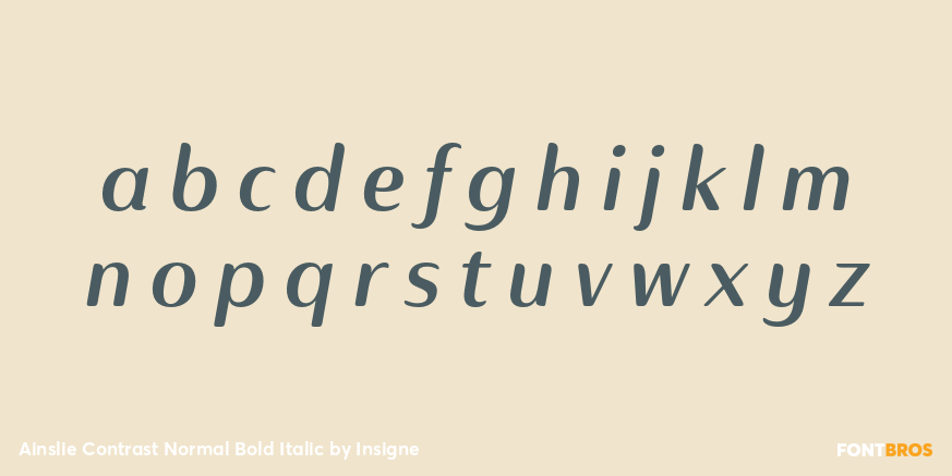 Ainslie Contrast Normal Bold Italic Font Poster #1