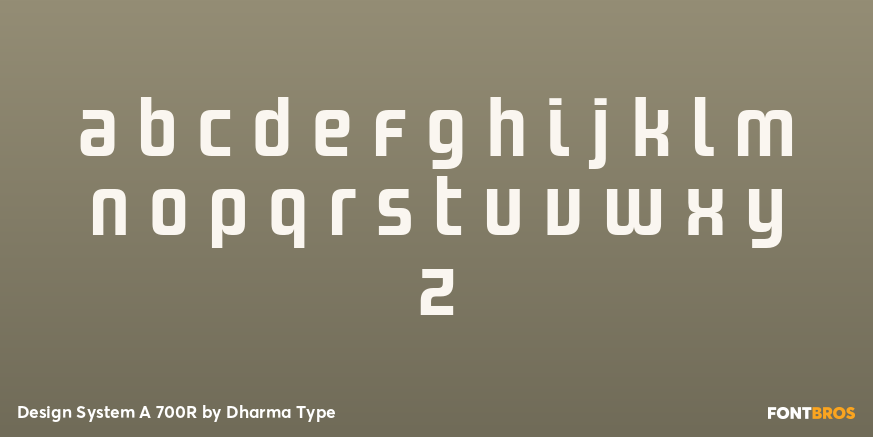 Design System A 700R Font Poster #3