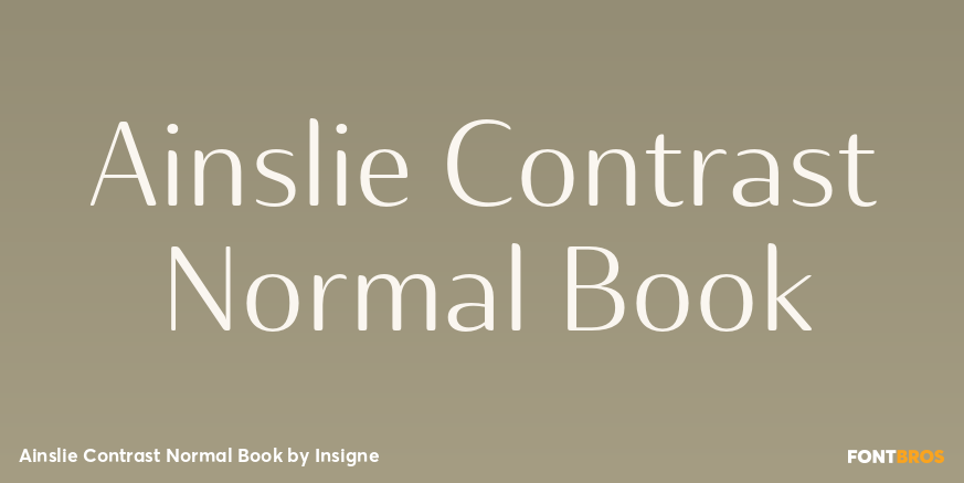 Ainslie Contrast Normal Book Font Poster #1
