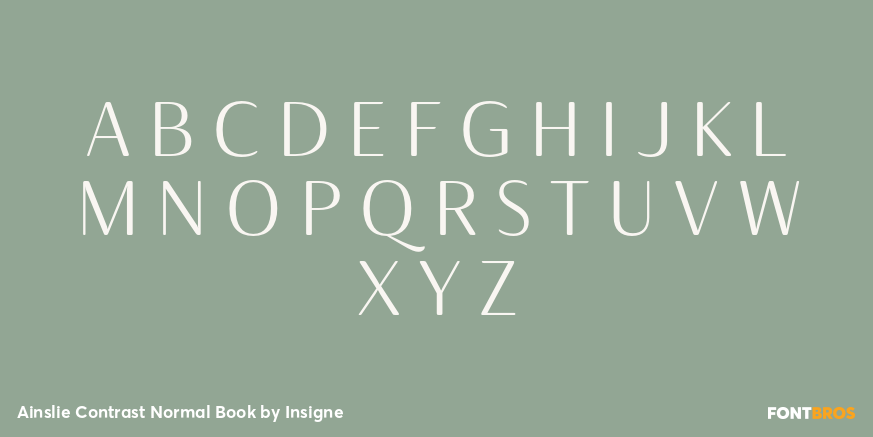 Ainslie Contrast Normal Book Font Poster #2