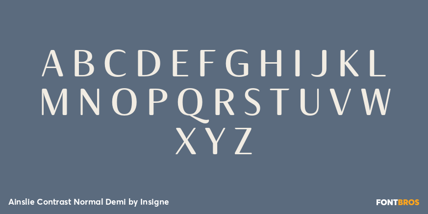 Ainslie Contrast Normal Demi Font Poster #2