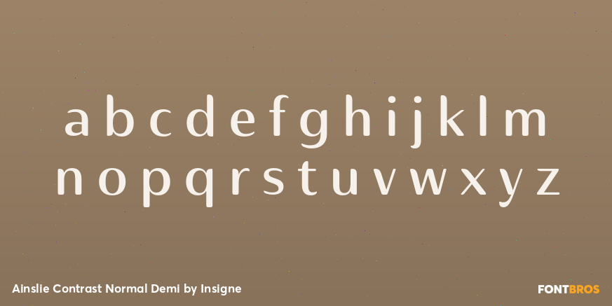 Ainslie Contrast Normal Demi Font Poster #3
