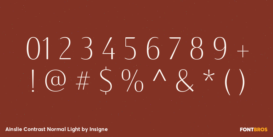 Ainslie Contrast Normal Light Font Poster #1
