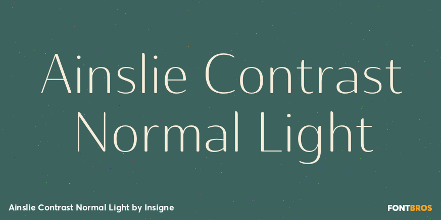 Ainslie Contrast Normal Light Font Poster #1