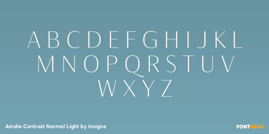 Ainslie Contrast Normal Light Font Poster #2