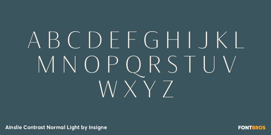 Ainslie Contrast Normal Light Font Poster #1