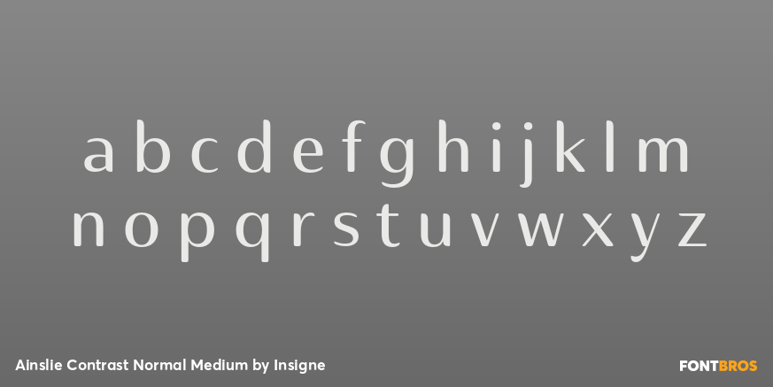 Ainslie Contrast Normal Medium Font Poster #3
