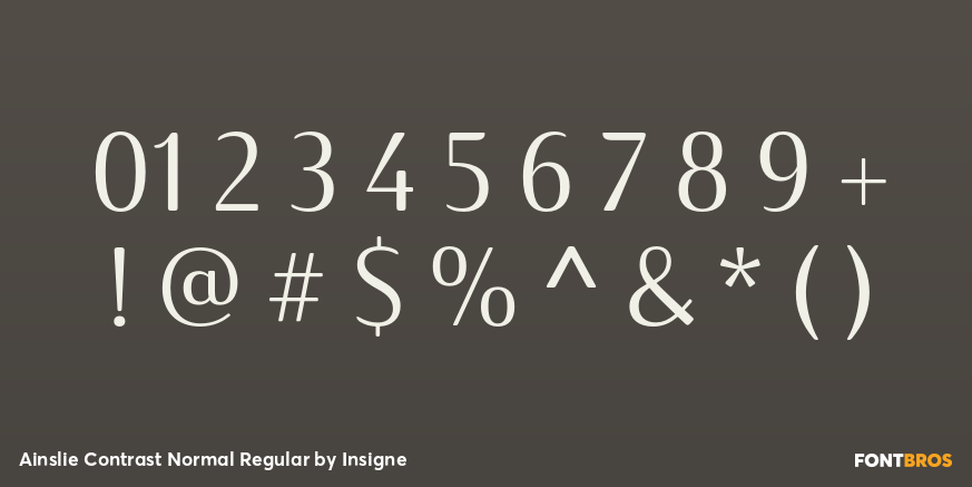 Ainslie Contrast Normal Regular Font Poster #1