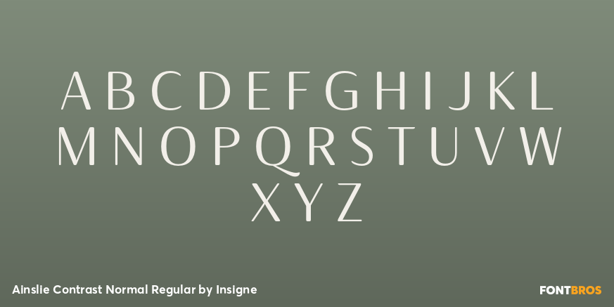 Ainslie Contrast Normal Regular Font Poster #1