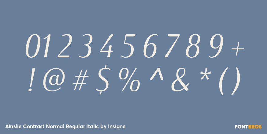Ainslie Contrast Normal Regular Italic Font Poster #4