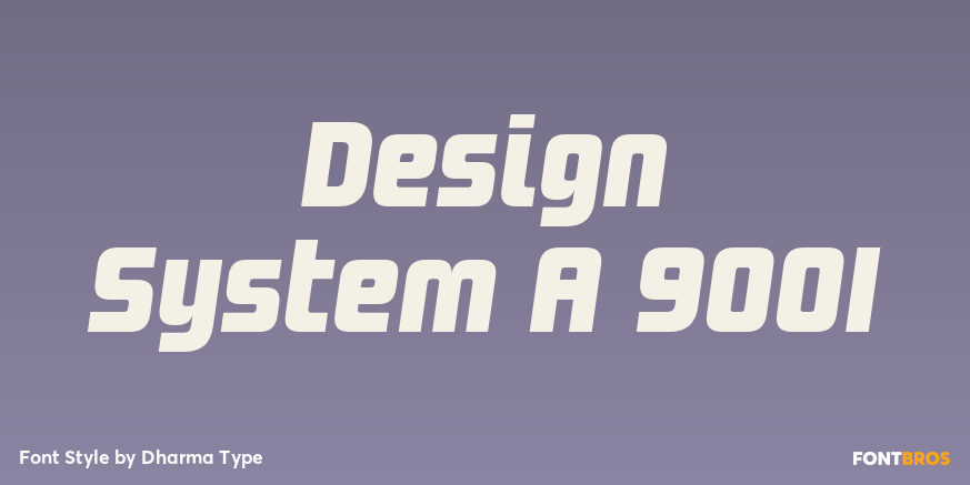 Design System A 900I Font Poster #1