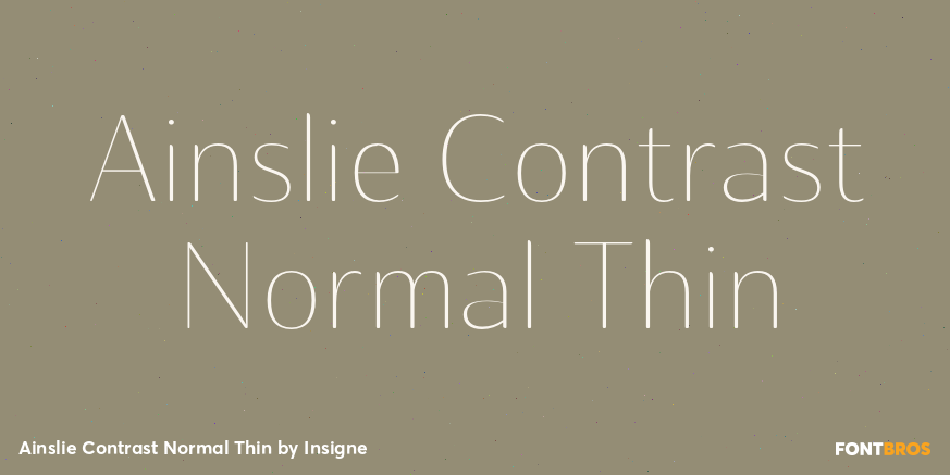 Ainslie Contrast Normal Thin Font Poster #1