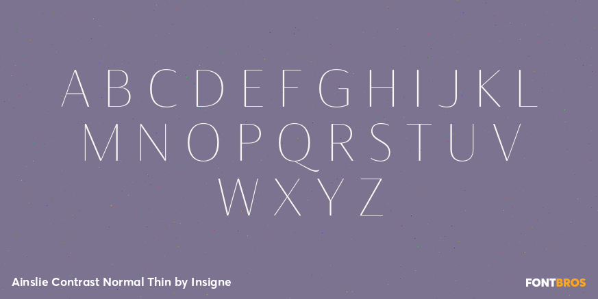 Ainslie Contrast Normal Thin Font Poster #2