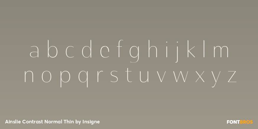Ainslie Contrast Normal Thin Font Poster #3