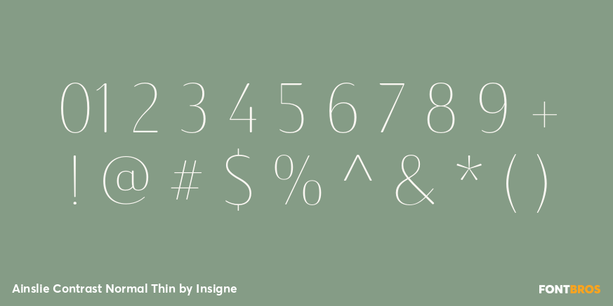 Ainslie Contrast Normal Thin Font Poster #4