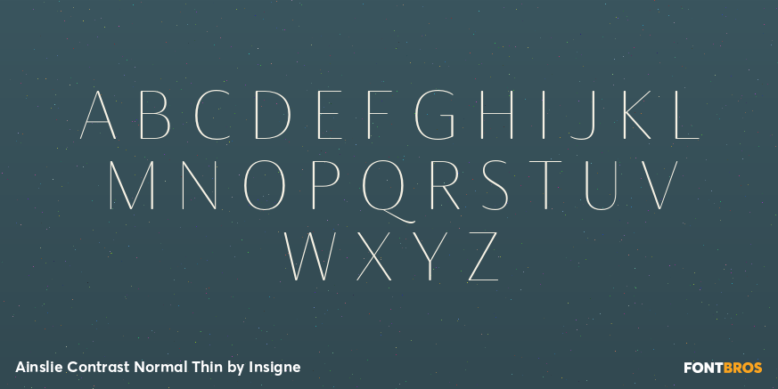 Ainslie Contrast Normal Thin Font Poster #1