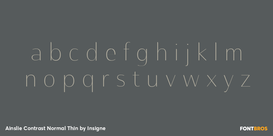 Ainslie Contrast Normal Thin Font Poster #1