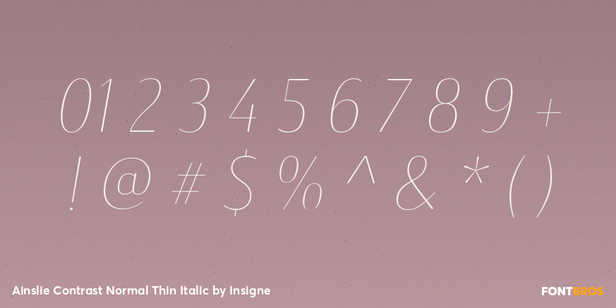 Ainslie Contrast Normal Thin Italic Font Poster #4