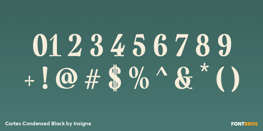 Cartes Condensed Black Font Poster #4