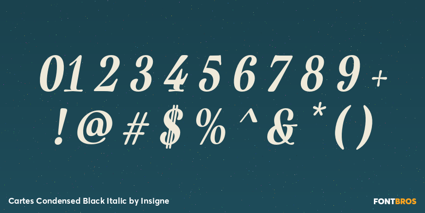 Cartes Condensed Black Italic Font Poster #4