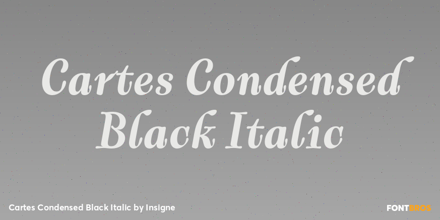 Cartes Condensed Black Italic Font Poster #1