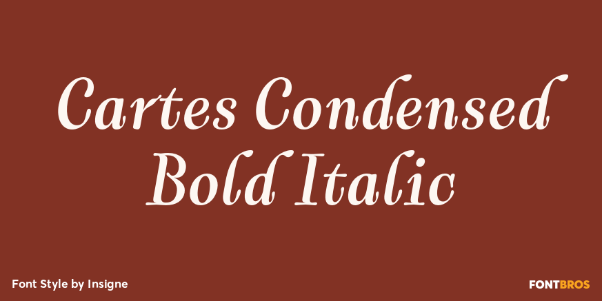 Cartes Condensed Bold Italic Font Poster #1