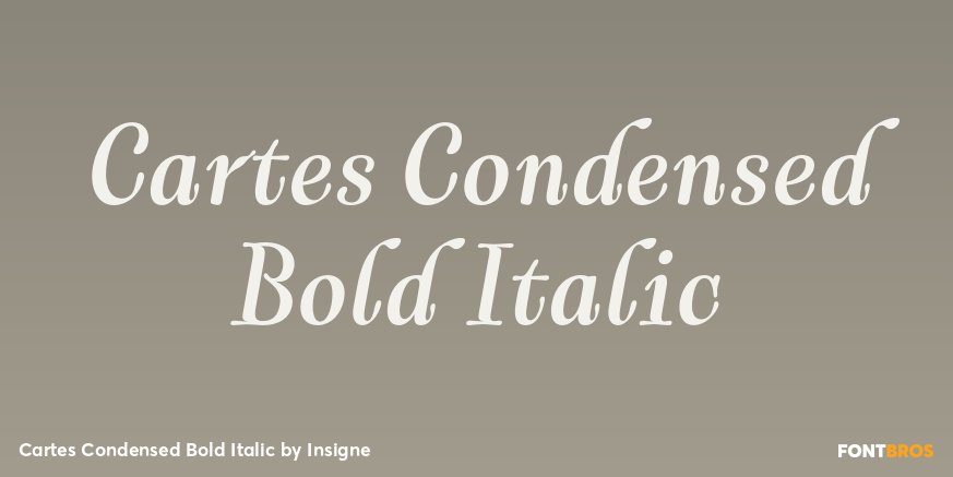 Cartes Condensed Bold Italic Font Poster #1