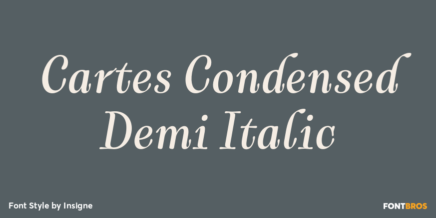 Cartes Condensed Demi Italic Font Poster #1