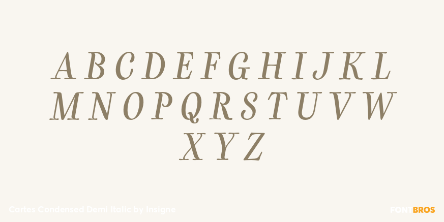 Cartes Condensed Demi Italic Font Poster #2