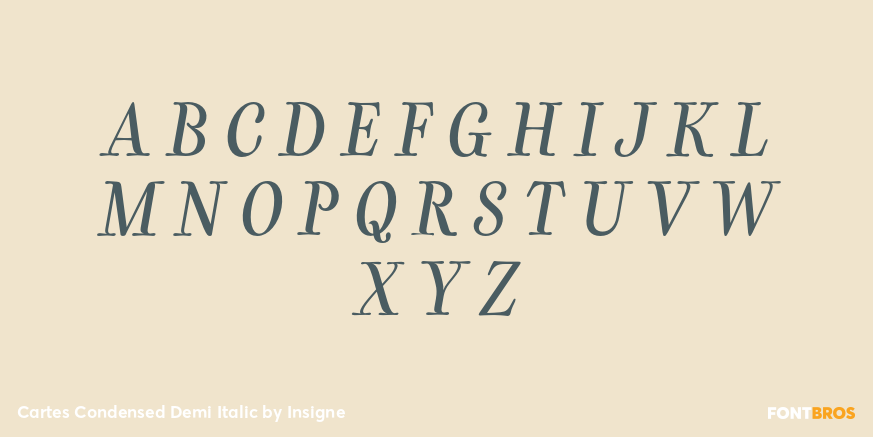 Cartes Condensed Demi Italic Font Poster #1