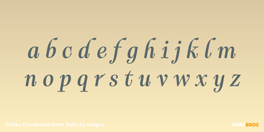 Cartes Condensed Demi Italic Font Poster #1