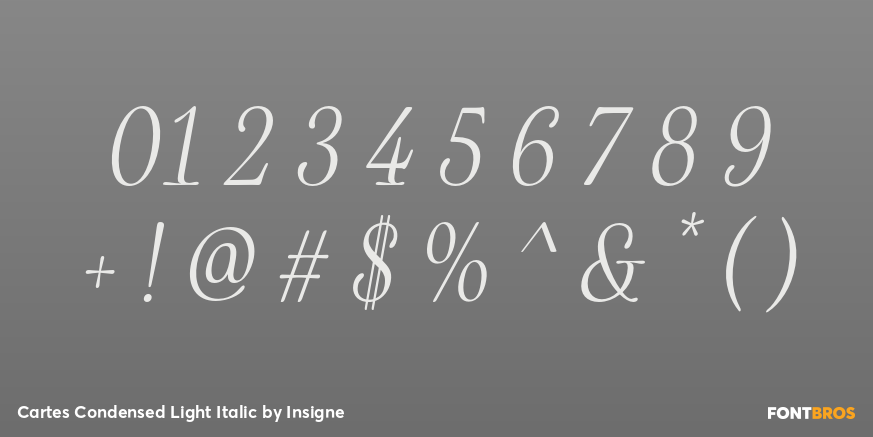 Cartes Condensed Light Italic Font Poster #4