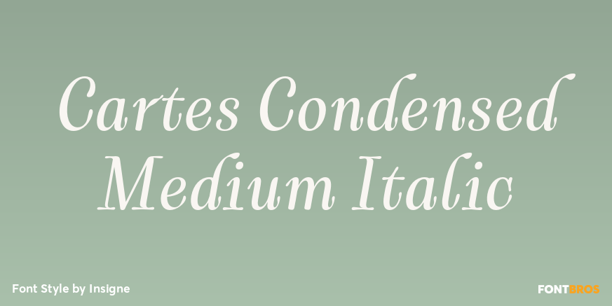 Cartes Condensed Medium Italic Font Poster #1