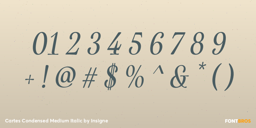 Cartes Condensed Medium Italic Font Poster #1