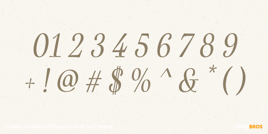 Cartes Condensed Regular Italic Font Poster #1