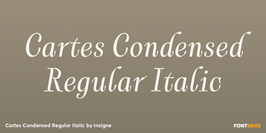 Cartes Condensed Regular Italic Font Poster #1