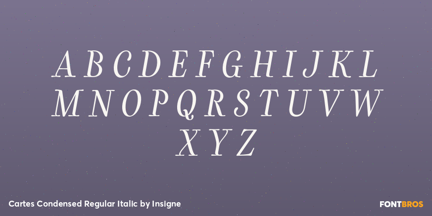 Cartes Condensed Regular Italic Font Poster #1