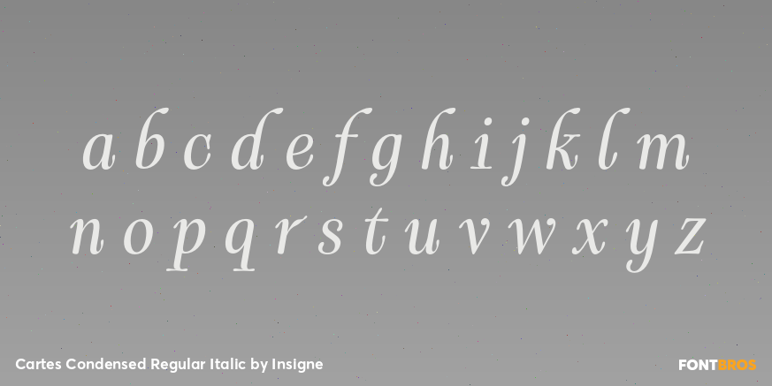 Cartes Condensed Regular Italic Font Poster #1