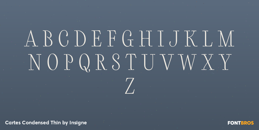 Cartes Condensed Thin Font Poster #2