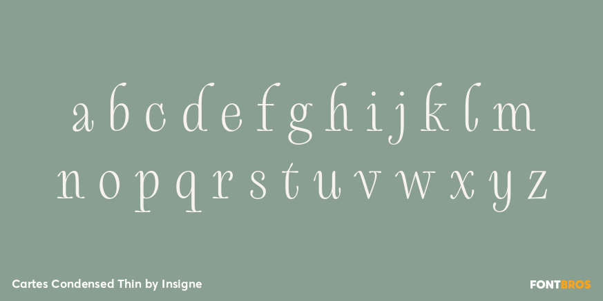 Cartes Condensed Thin Font Poster #3