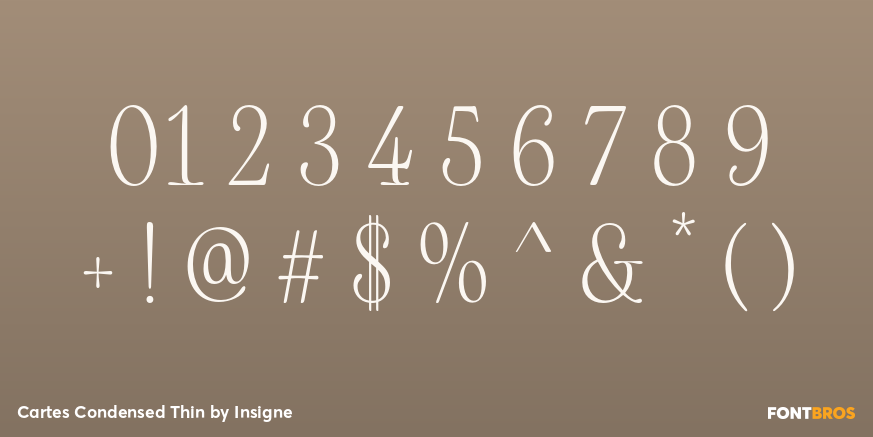 Cartes Condensed Thin Font Poster #4