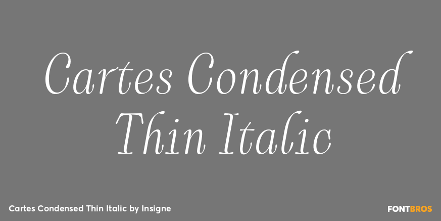 Cartes Condensed Thin Italic Font Poster #1