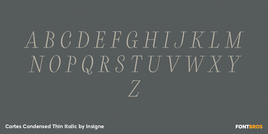 Cartes Condensed Thin Italic Font Poster #2